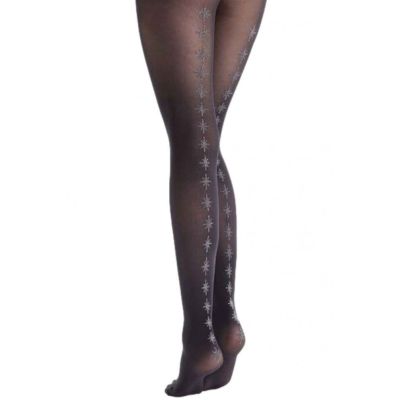 Колготки со швом из блестящих снежинок Backseam Star Tights