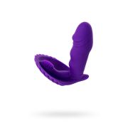 Вибратор A-Toys by TOYFA Fash с клиторальным стимулятором, силикон, фиолетовый, 12 см