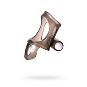 Эрекционное кольцо на пенис с вибрацией XLover by TOYFA, TPE, черный прозрачный, 7 см