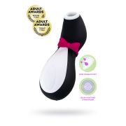 Вакуумно-волновой бесконтактный стимулятор клитора Satisfyer Penguin, силикон, черный, 10,8 см