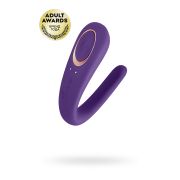 Многофункциональный стимулятор для пар Satisfyer Partner Double Classic, силикон, фиолетовый, 9,5 см