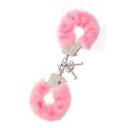 Металлические наручники с розовой меховой опушкой Metal Handcuffs With Plush