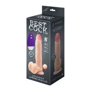 Телесный вибромассажёр-реалистик BEST COCK 8 - 22 см.