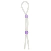 Прозрачное эрекционное кольцо-лассо SILICONE LASSO COCK RING DUAL BEADS