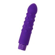Фиолетовый вибратор с шишечками - 17 см.