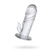 Насадка на пенис с дополнительной стимуляцией A-Toys by TOYFA Uco, TPE, прозрачный, 13 см