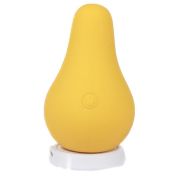 Желтый перезаряжаемый вибратор Juicy Pear - 8,2 см.
