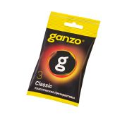 Презервативы Ganzo, classic,латекс, двойная смазка, 18,5 см, 5,2 см, 3 шт.в пакете Black Edition