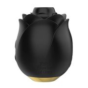 Черный клиторальный стимулятор Black Rose Silicone Clitoral Suction