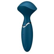 Синий вибромассажер Mini Wand-er - 16 см.