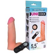 Фаллическая насадка Харнесс UNICOCK 5,5 с вибрацией - 17 см.