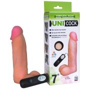 Фаллическая насадка Харнесс UNICOCK 7 с вибрацией - 19 см.