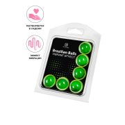 Массажное масло SECRET PLAY BRAZILIAN BALLS, с эффектом вибрации, 6 х 4 гр
