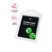 Массажное масло SECRET PLAY BRAZILIAN BALLS, с эффектом вибрации, 2 х 4 гр