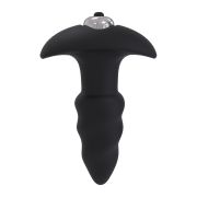 Черная анальная вибровтулка Single Speed Love Arrow Plug - 9,8 см.