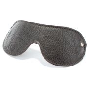 Коричневая кожаная маска на глаза на резинке