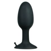 Полая анальная пробка с шариком Small Silicone Plug - 8 см.