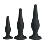Набор из 3 силиконовых анальных пробок для начинающих Mini Anal Kit