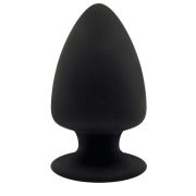 Черная анальная втулка Premium Silicone Plug XS - 8 см.