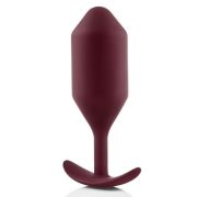 Бордовая пробка для ношения B-vibe Snug Plug 5 - 14 см.