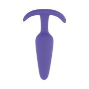 Фиолетовая анальная пробка с ограничителем - 9,5 см.