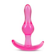 Розовая анальная пробка Curvy Anal Plug - 8,4 см.