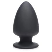 Черная мягкая анальная пробка Squeezable Small Anal Plug - 9 см.