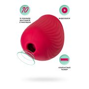 Вакуум-волновой стимулятор клитора Qli by Flovetta Birdie, силикон, красный, 6,3 см