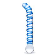 Изогнутый стеклянный фаллос Mr. Swirly - 17 см.