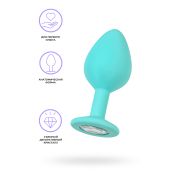 Анальная втулка Eromantica Cherr, силикон, мятный, 8 см