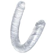 Прозрачный двухсторонний фаллоимитатор Double Dildo - 40 см.