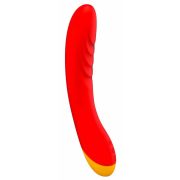Красный изогнутый вибромассажер Romp Hype G-Spot - 21 см.