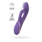 Виброкролик с функцией Come-Hither JOS Fingie, силикон, фиолетовый, 21,6 см