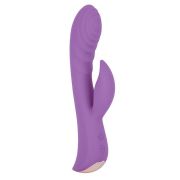 Фиолетовый вибромассажер-кролик 5 Silicone Ripple Passion - 19,1 см.