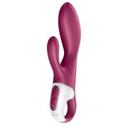 Малиновый вибратор-кролик Heated Affair с функцией нагрева - 20,5 см.