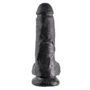 Чёрный фаллоимитатор 8 Cock with Balls - 21,3 см.