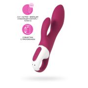 Вибратор с клиторальным стимулятором и подогревом Satisfyer Heated Affair ConnectApp,бордовый,20,6см