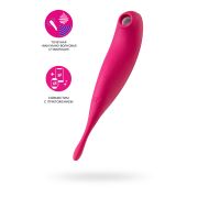 Точечный вибратор с вакуумной стимуляцией Satisfyer Twirling Pro Connect App, силикон, красный, 20см