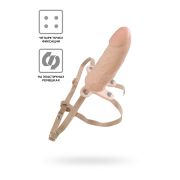 Фаллопротез LoveToy поясной, телесный, 15 см