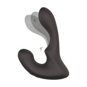 Чёрный массажер простаты с 2 моторами Booty Rocker