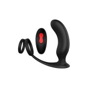 Черный массажер простаты Remote P-Pleaser - 15 см.