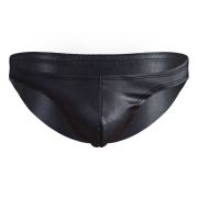 Черные эффектные мужские трусы-слипы