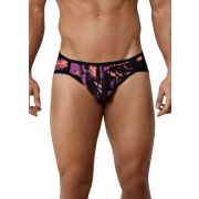 Черные принтованные трусы-джоки Natura Jockstrap