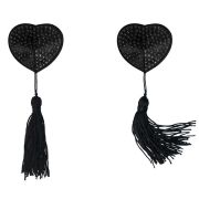 Черные пэстисы-сердечки Evans с кисточками