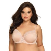 Бюстгальтер plus size с эффектной вышивкой на чашках