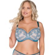 Бюстгальтер plus size на косточках из сетки и кружева