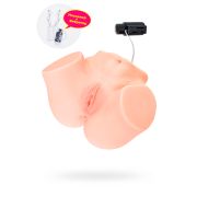 Мастурбатор реалистичный KOKOS ADEL 001 VAGINA с вибрацией и ротацией, TPR, телесный, 24 см