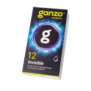 Презервативы Ganzo, Invisible, супер тонкие, латекс,18 см, 5,2 см, 12 шт.