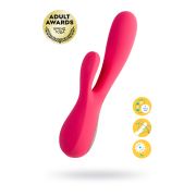 Нереалистичный вибратор Satisfyer Mono Flex Connect App, силикон, красный, 20,4 см.