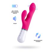 Вибратор LOVENSE Nora с клиторальным стимулятором, силикон, розовый, 24 см